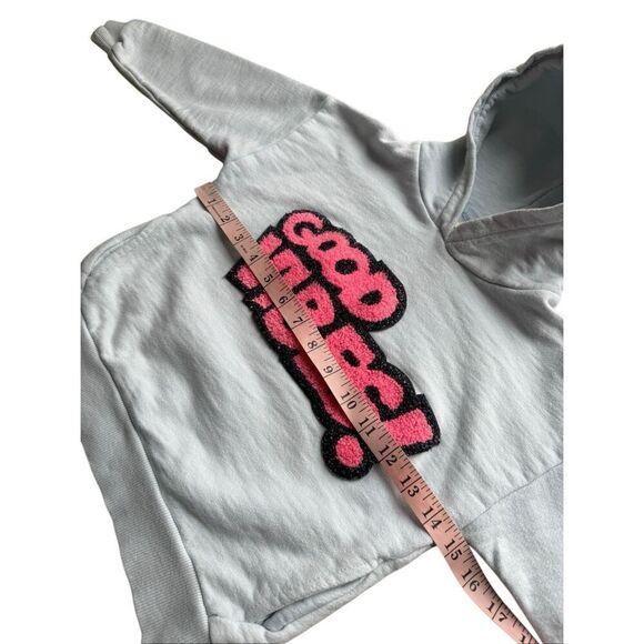 ZARA Girls Good Vibes Baby Blue Hoodie - Picture 9 of 9